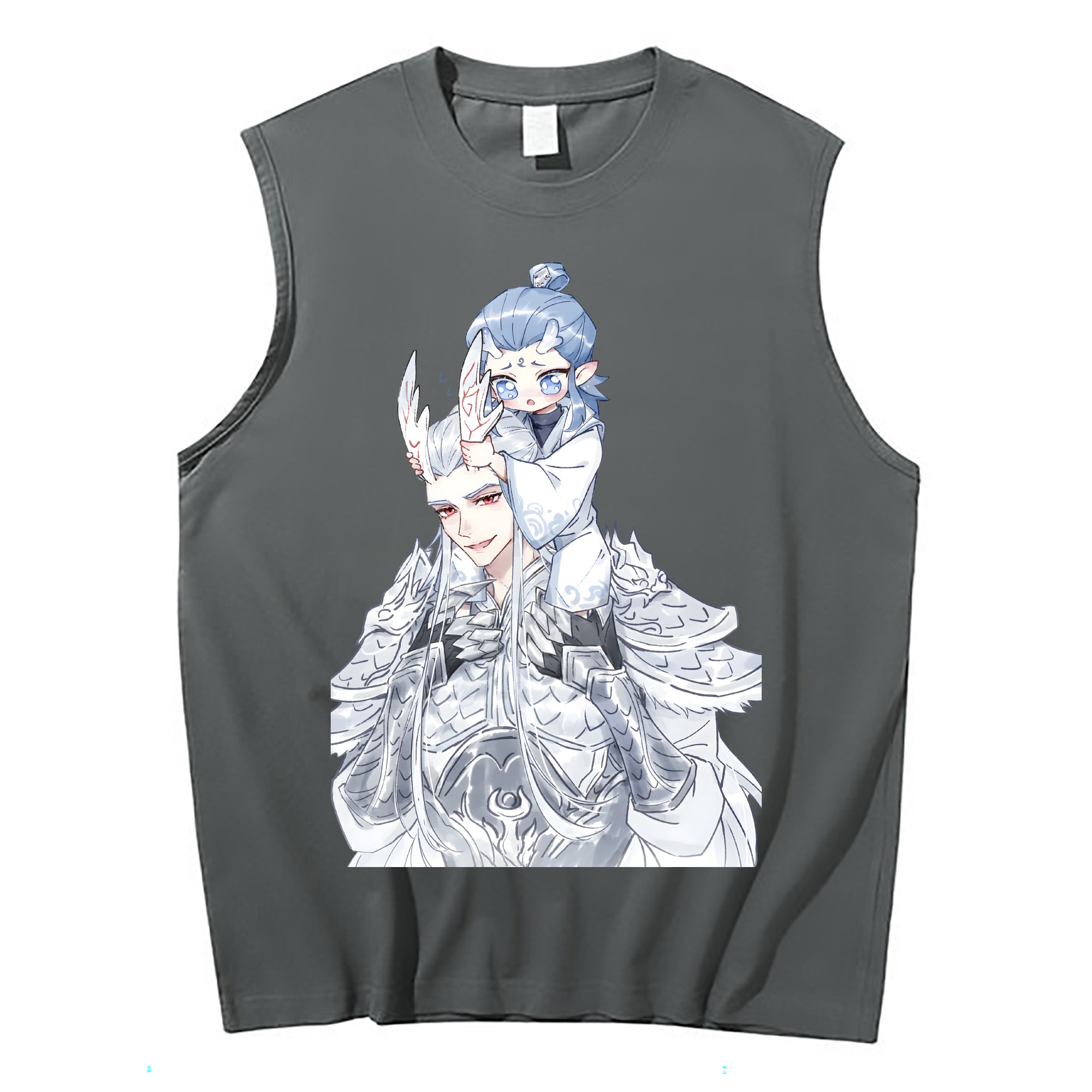 （画像用） Ne Zha 2 ナタ 魔童の大暴れ コットン100％タンクトップ（フロントプリント）